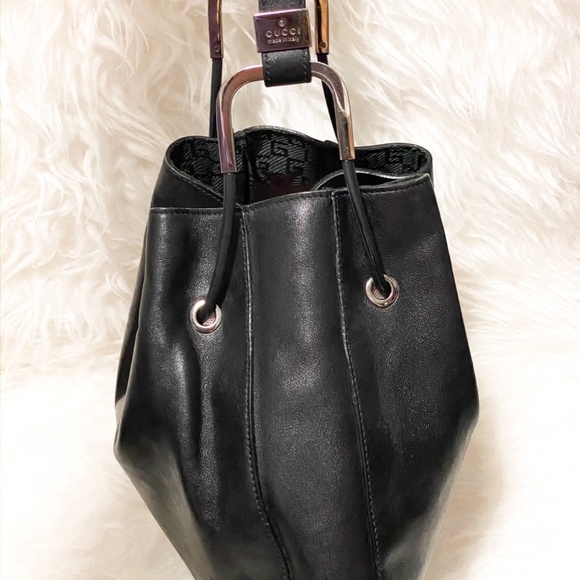 AUTHENTIC GUCCI Leather Small Hobo bag tag code 0116… - Picture 5 of 9